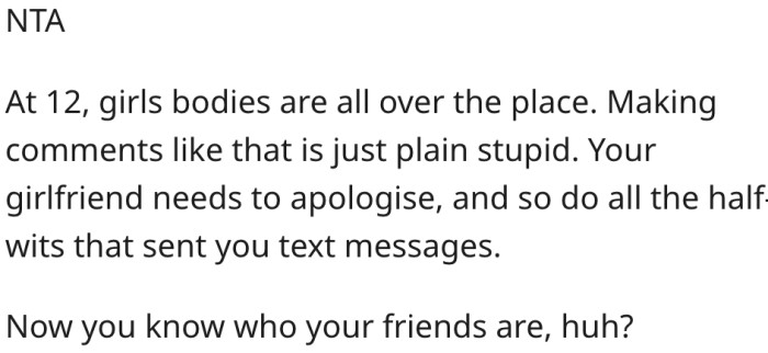 8. His girlfriend and everyone who supports her owes him an apology.