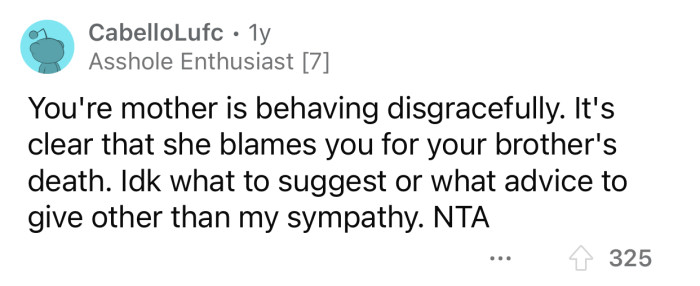 The mother's behavior is unacceptable.