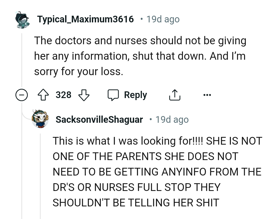 This Redditor is sorry for the OP's loss