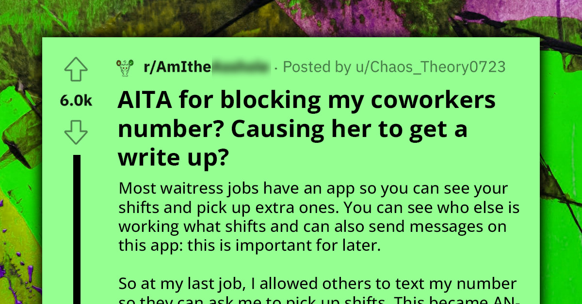 Redditor Asks If She's An A**hole For Blocking Her Coworker's Number