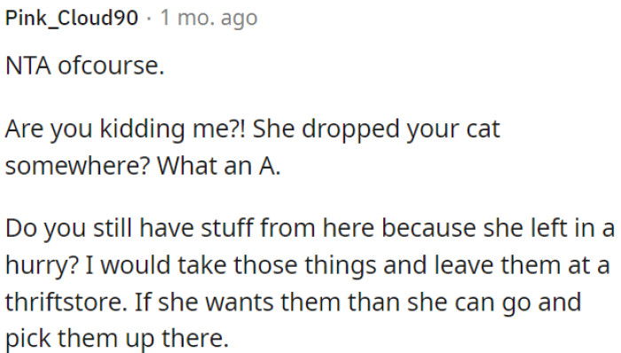 OP could consider revenge.