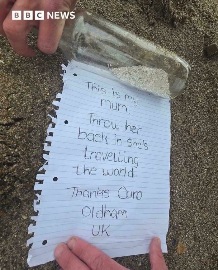"Hope This Bottle Travels The World"