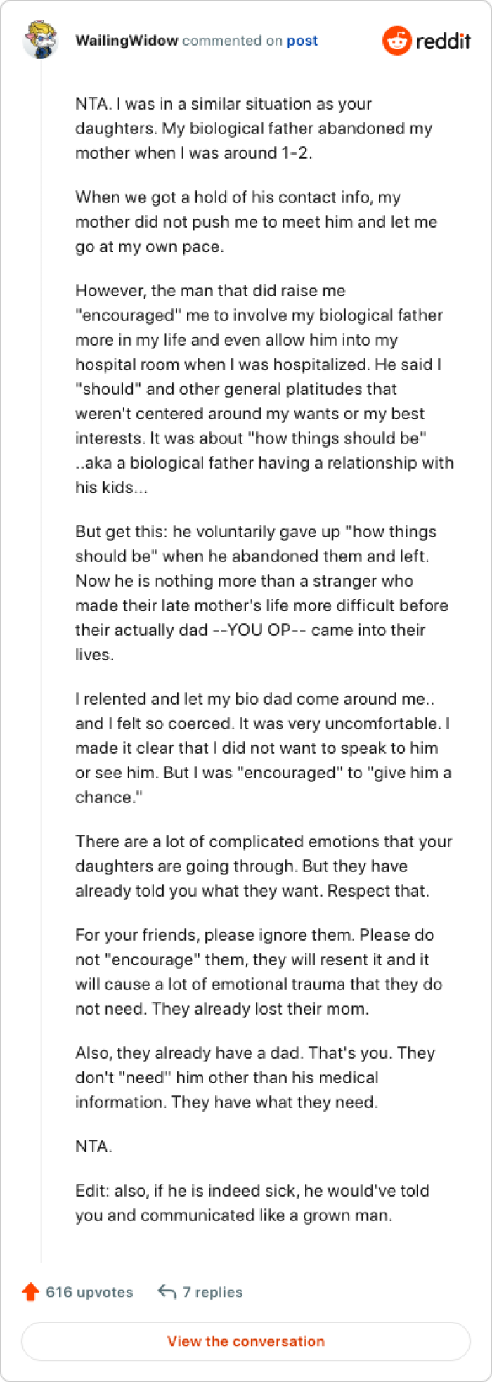 They already have a dad