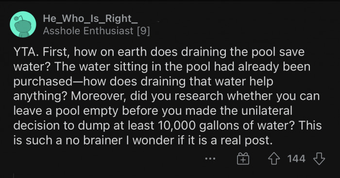 It's only a non-brainer for a reasonable, logical person.