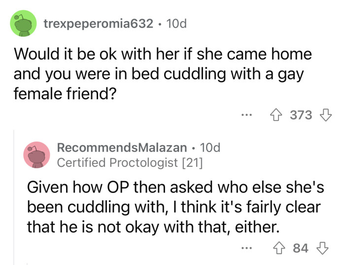 You could apply the same logic if the roles got reversed.