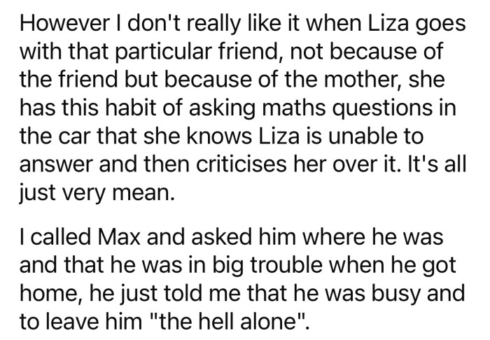 Op's son was still acting out even after he confronted him.