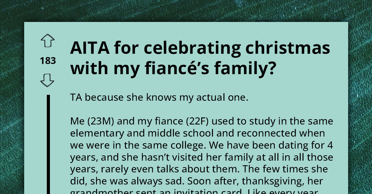 Well-Meaning Meddler Triggers Holiday Conflict By Convincing Fiancée To Have Christmas Lunch With Her Toxic Family