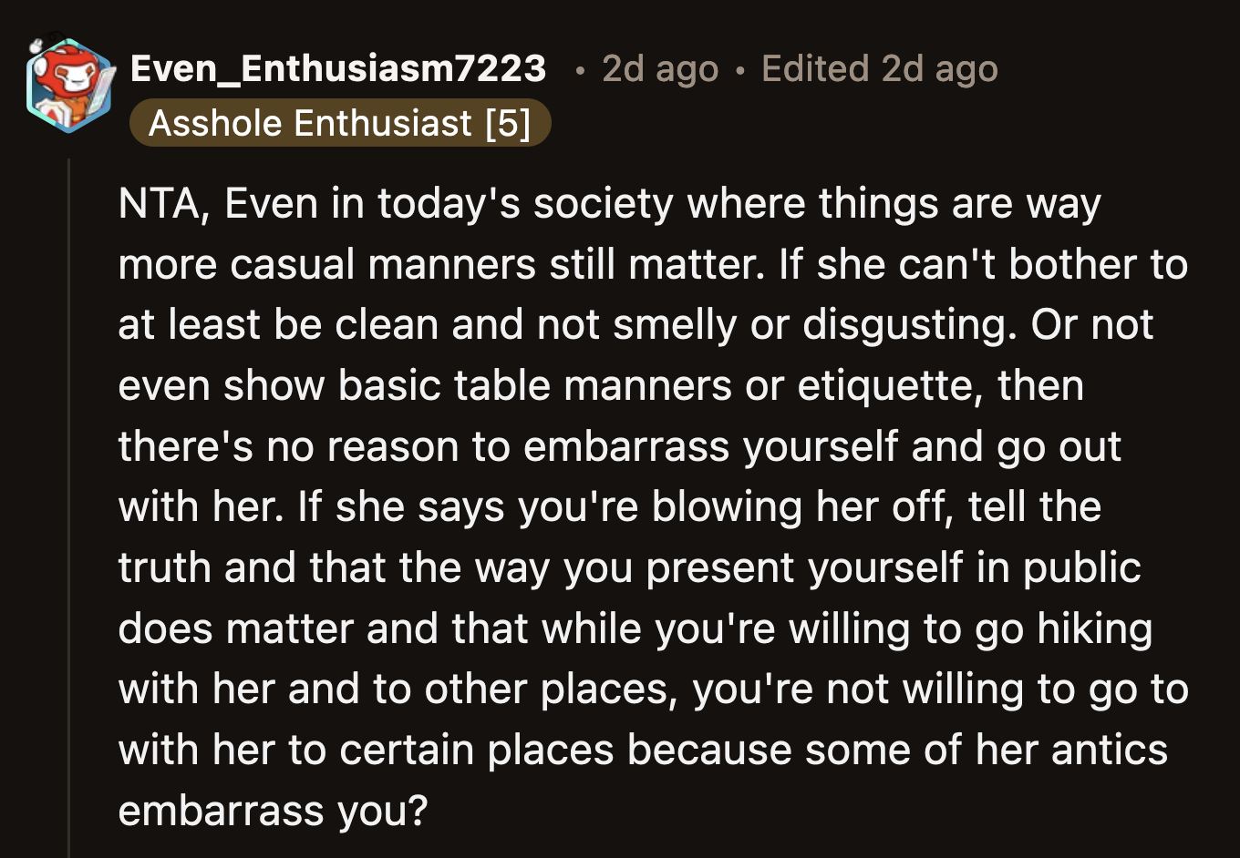 It's time for OP to be blunt about how she feels regarding her friend's hygiene. If May excuses her habits and plays the victim, distance is advisable.
