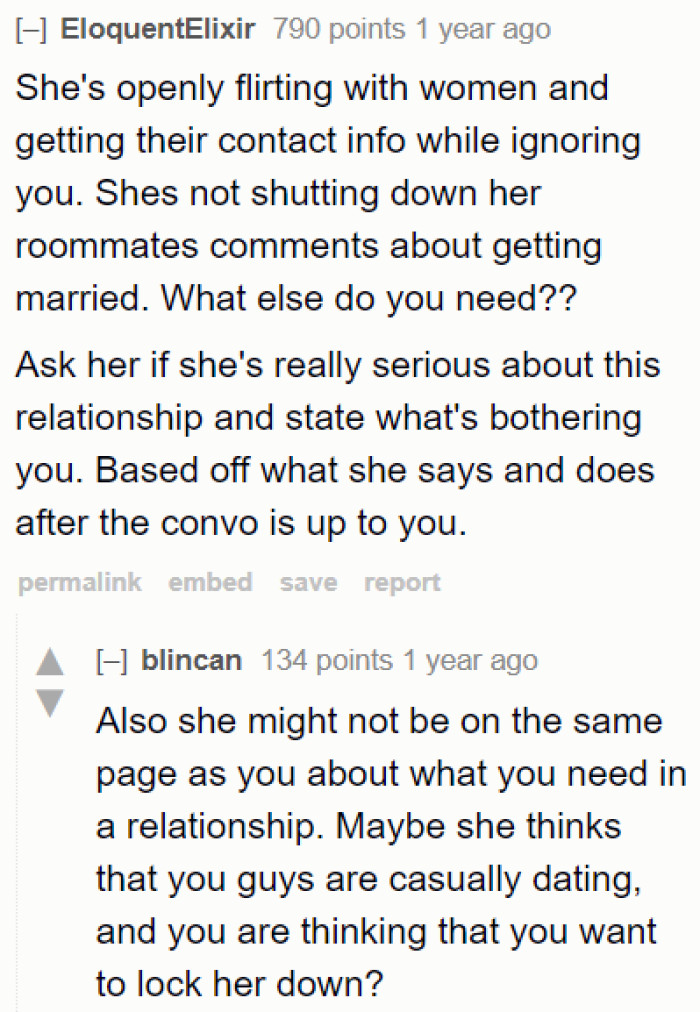 The OP now needs to re-evaluate this relationship. Maybe they're not on the same page.