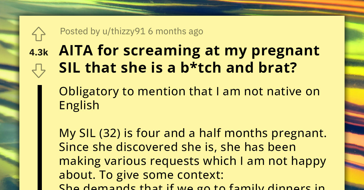 Redditor Criticized By Pregnant Sister-In-Law For Ordering Favorite Meal On Milestone Birthday