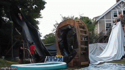 5. Daredevil's Delight: A backyard waterslide that's not for the faint of heart or the weak of stomach.