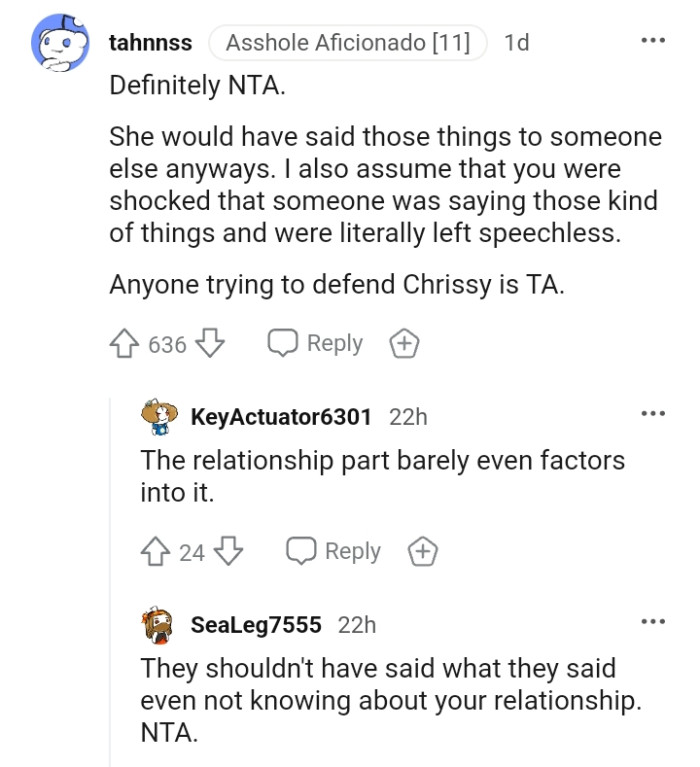 She would have still said to someone else