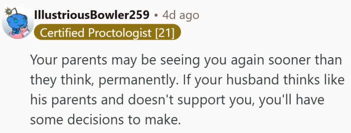 If he doesn’t grow up fast, those tearful goodbyes might turn into a welcome home.