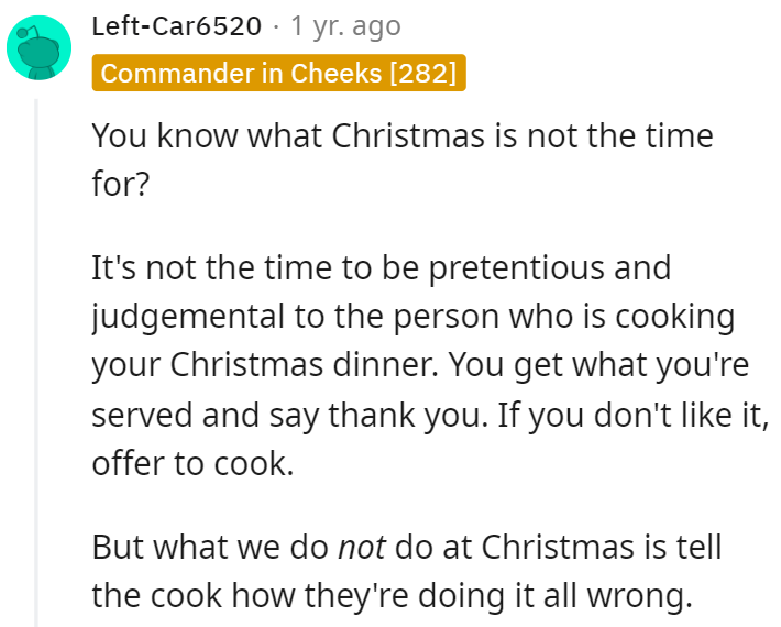 Not the time to be pretentious and judgmental