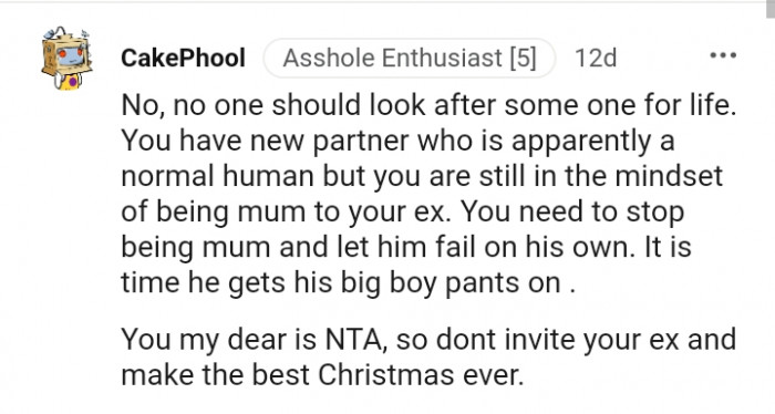 You need to stop being mom