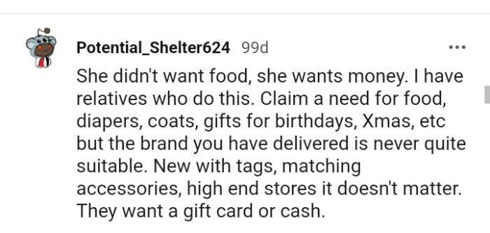 This redditor had relatives who did this