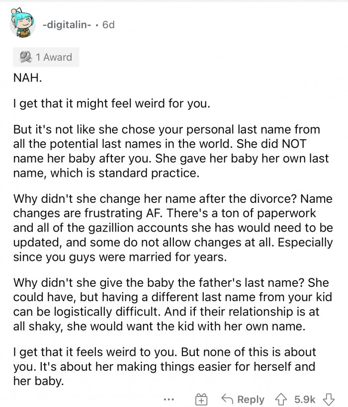 This comment is one of the best because it touches on all of the details.