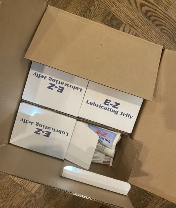 8. “I was sent 75 pounds of lube today instead of the meal kit I ordered.”