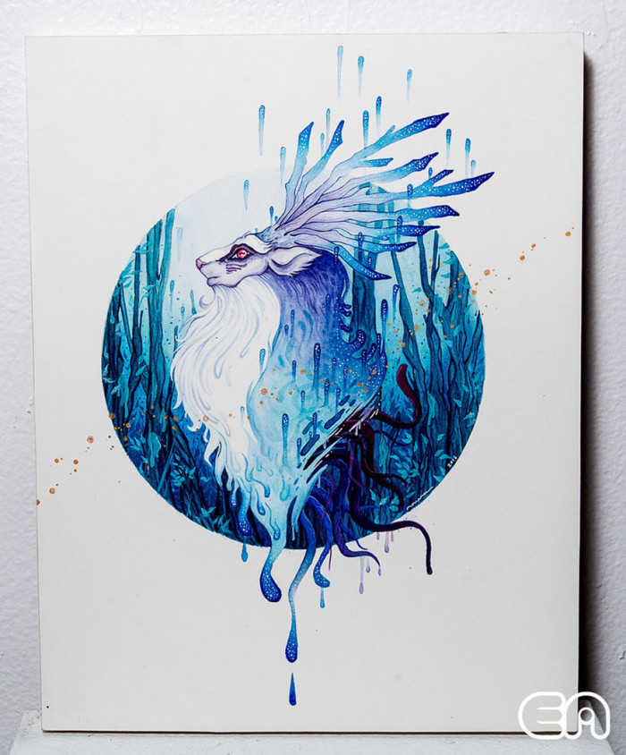 3. Princess Mononoke Watercolor Painting By Nana Williams