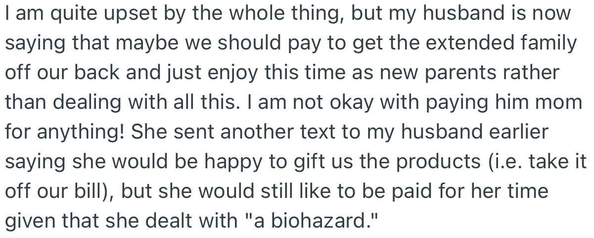 While OP’s husband is reconsidering, she doesn’t feel her MIL should get a dime