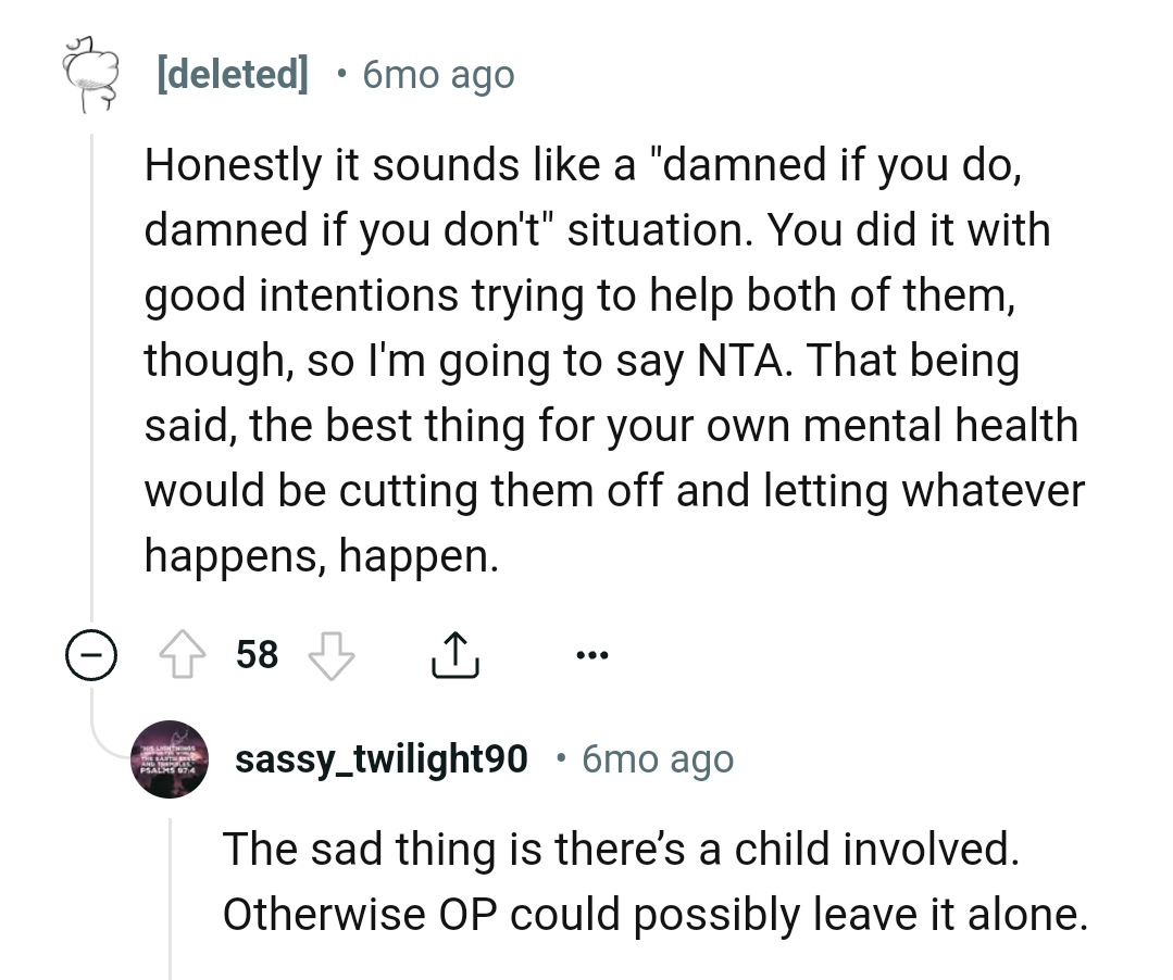 Cutting them off would be better