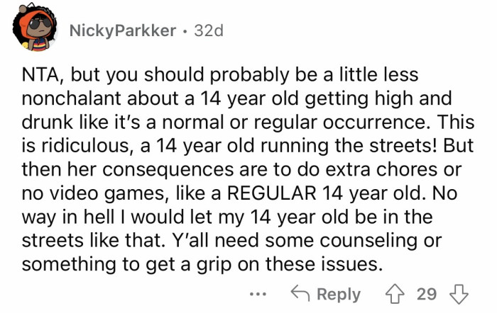 Be more serious about your daughter's situation.