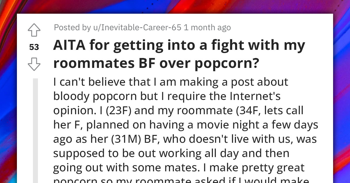 High Noon In The Kitchen - Young Woman Salts Popcorn In Defiant Standoff With Roommate's Abusive Boyfriend