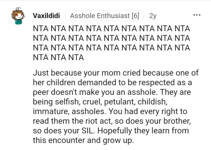 They are being selfish