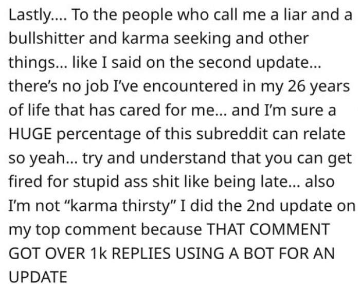 Some Redditors weren't supportive of his actions. Others didn't believe his story.