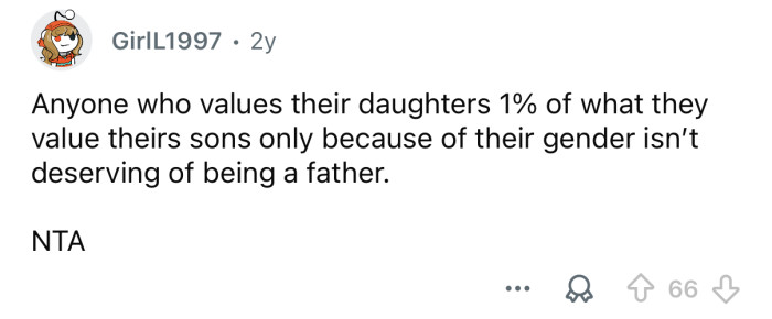 He doesn’t deserve to be your father.