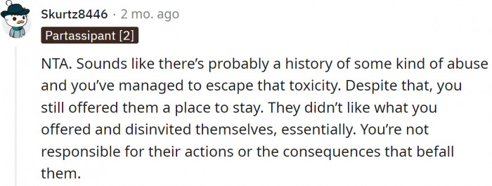 She managed to escape their toxic behavior, but they are still trying to control her.