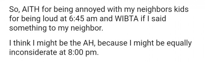 AITH for being annoyed with my neighbors kids for being loud