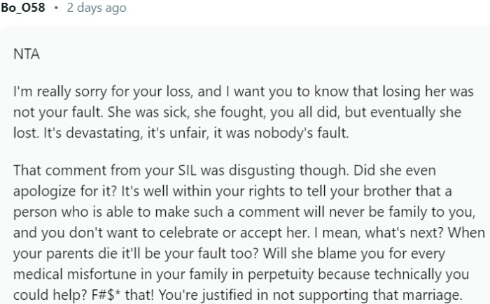 Supportive and justified