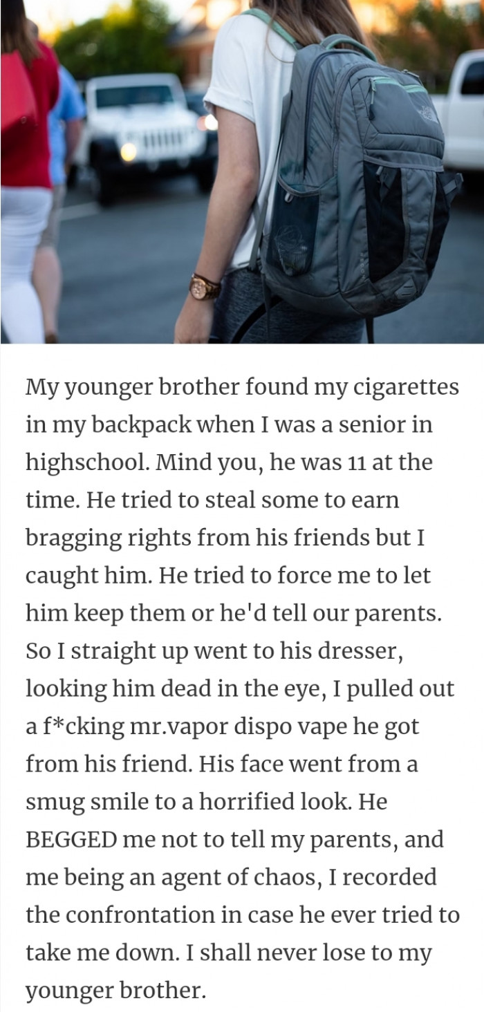 10. I shall never lose to my you get brother