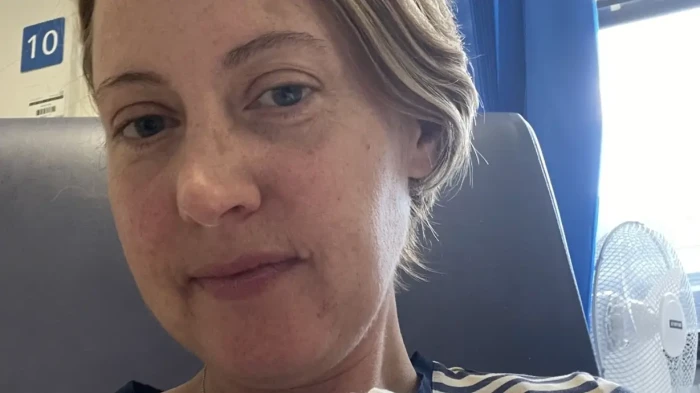 Vanessa at a community fundraiser, emotional support highlighting her exon 20 mutation cancer journey