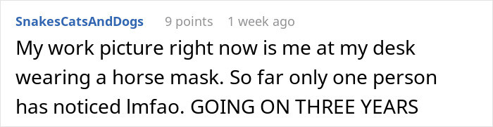 Only one person has noticed