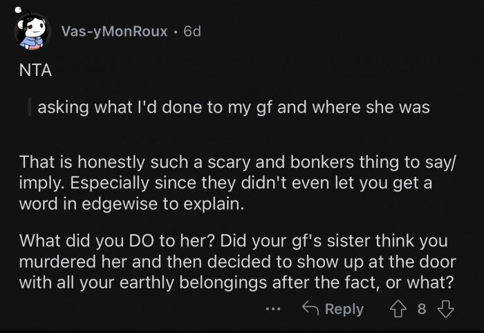 They could have at least given OP more time to explain.