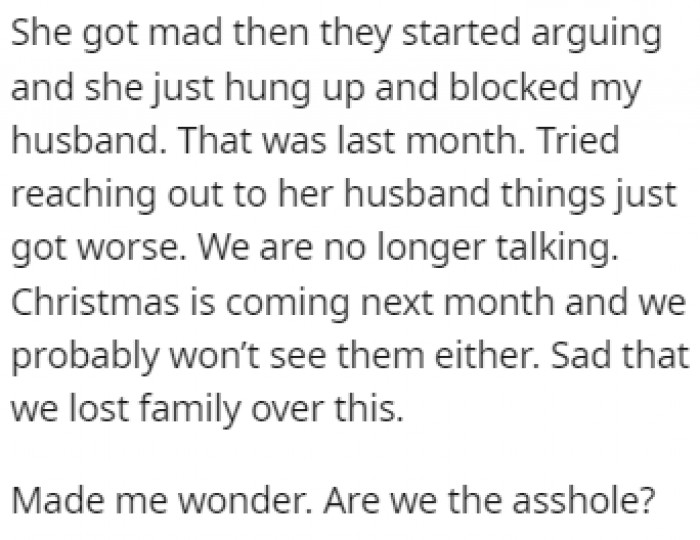 The Husband Argued with His Sister, and It Ended with Her Blocking Him and Cutting Off All Contact for Over a Month