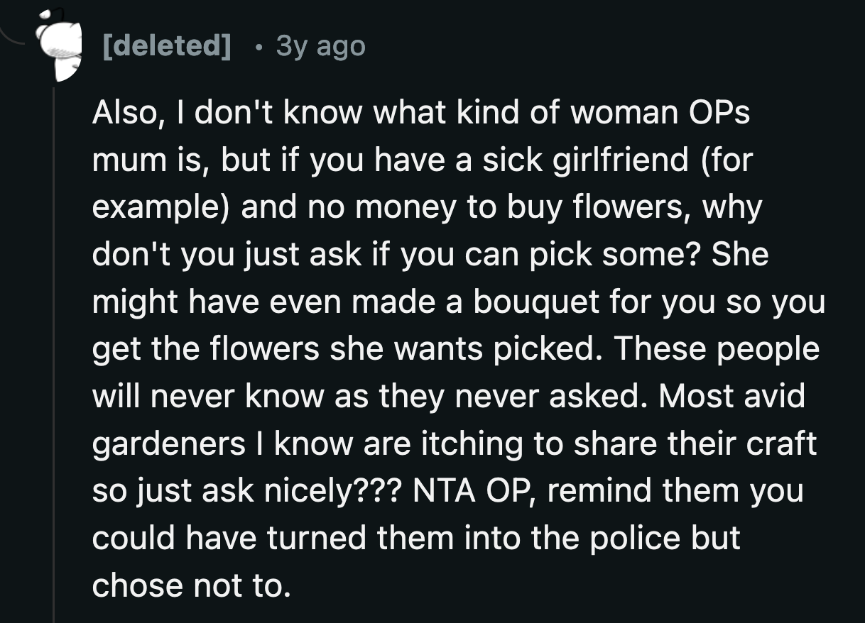 That parent should be teaching their kid not to steal and how to be neighborly instead of getting mad at the people his son stole from.