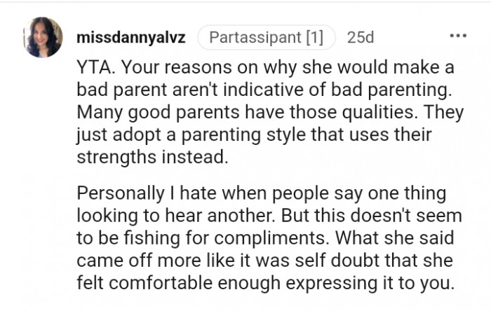 Many good parents have those qualities