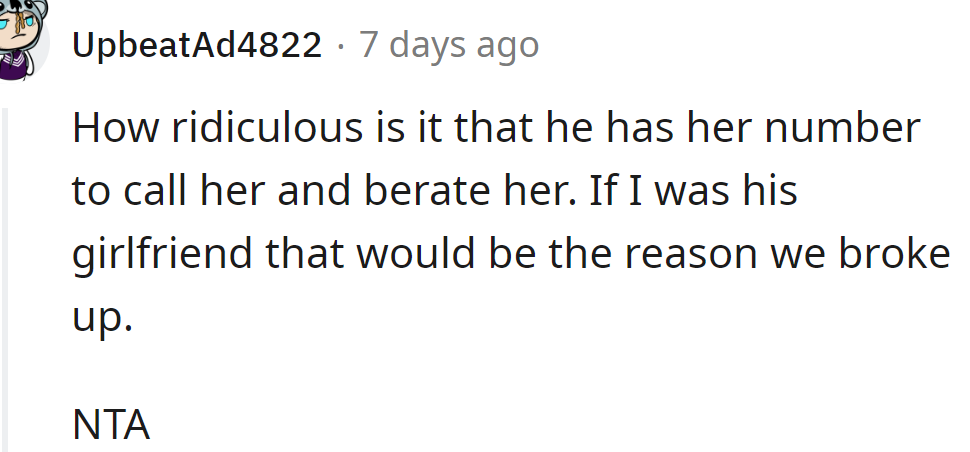 He didn't have the right to call the OP