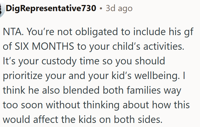 OP is not obligated to include his girlfriend.