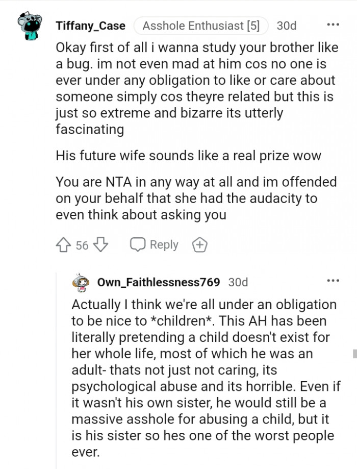 His future wife sounds like a real prize