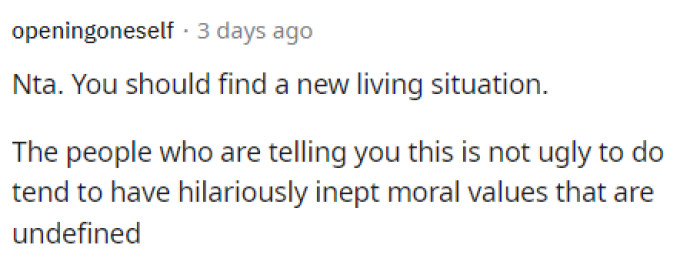 People actually seemed to be more on her side than the friends for this.