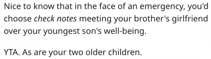 18. She has shown what her priorities are.
