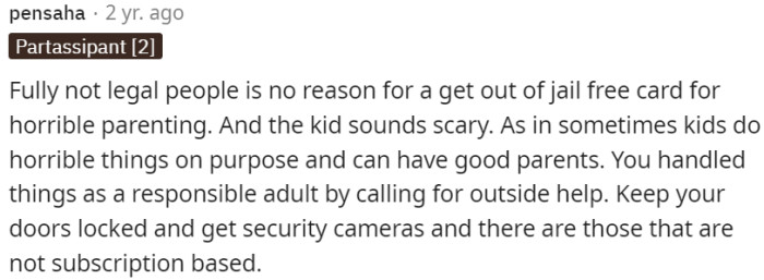 Eventual unlawful status doesn't excuse bad parenting.