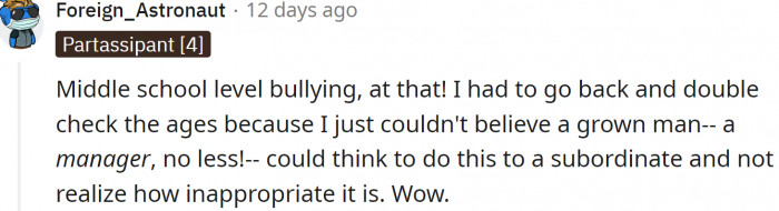 That about wraps it up. Some people never leave high school.