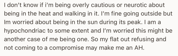 She wants to know if she did anything wrong by wanting to stay indoors