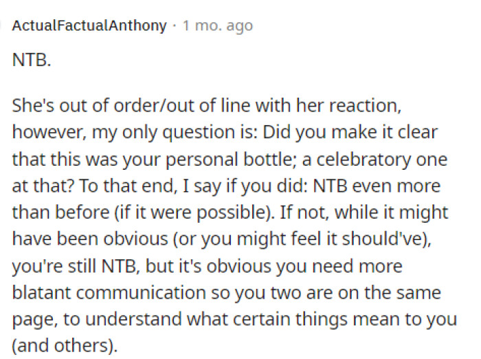 A Lot of People Were Wondering If He Made It Clear Just How Important This Bottle Was, but Maybe He Didn't, and That's Where the Problem Lies.