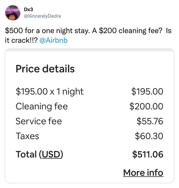 Anyone would be stunned by such ridiculous charges